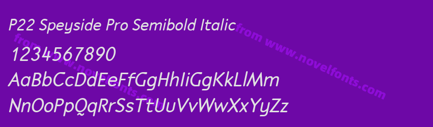 P22 Speyside Pro Semibold ItalicPreview P22 Speyside Pro Semibold ItalicPreview