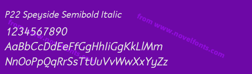 P22 Speyside Semibold ItalicPreview P22 Speyside Semibold ItalicPreview