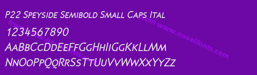 P22 Speyside Semibold Small Caps ItalPreview P22 Speyside Semibold Small Caps ItalPreview