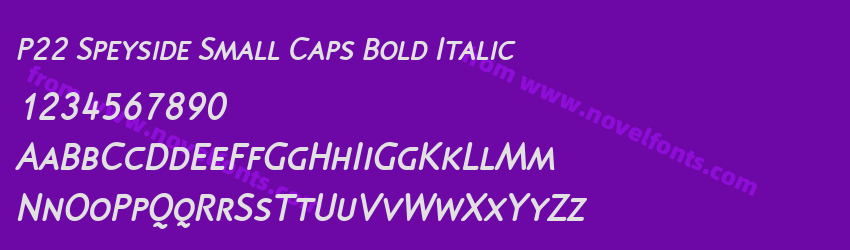 P22 Speyside Small Caps Bold ItalicPreview P22 Speyside Small Caps Bold ItalicPreview
