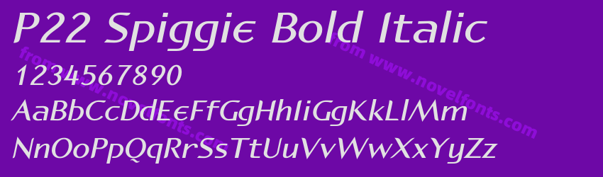 P22 Spiggie Bold ItalicPreview P22 Spiggie Bold ItalicPreview