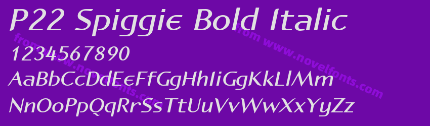 P22 Spiggie Bold ItalicPreview P22 Spiggie Bold ItalicPreview