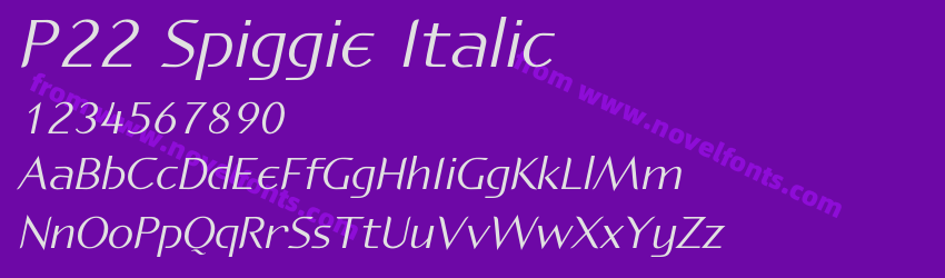 P22 Spiggie ItalicPreview P22 Spiggie ItalicPreview