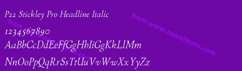 P22 Stickley Pro Headline ItalicPreview P22 Stickley Pro Headline ItalicPreview