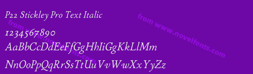 P22 Stickley Pro Text ItalicPreview P22 Stickley Pro Text ItalicPreview