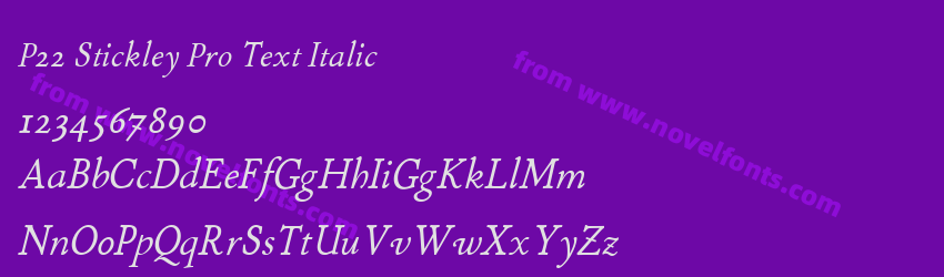 P22 Stickley Pro Text ItalicPreview P22 Stickley Pro Text ItalicPreview