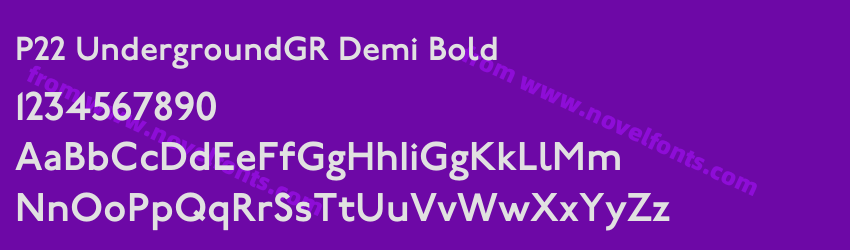 P22 UndergroundGR Demi BoldPreview P22 UndergroundGR Demi BoldPreview
