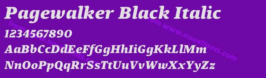 Pagewalker Black ItalicPreview Pagewalker Black ItalicPreview