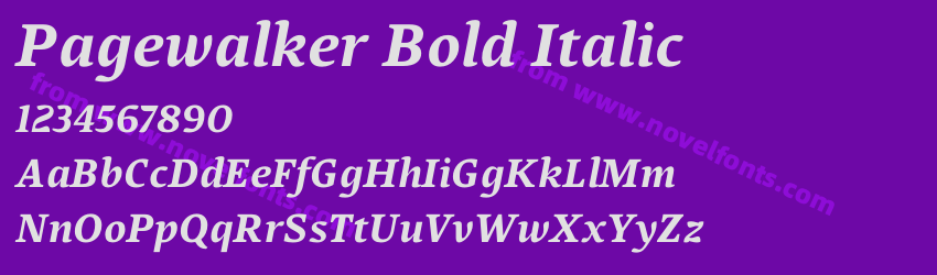 Pagewalker Bold ItalicPreview Pagewalker Bold ItalicPreview
