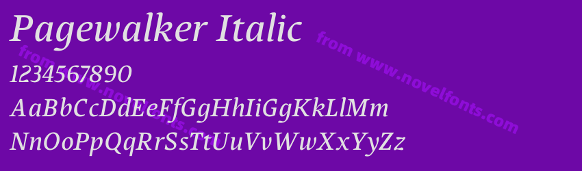 Pagewalker ItalicPreview Pagewalker ItalicPreview