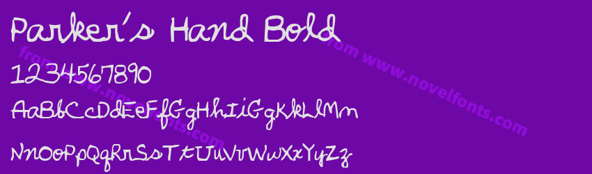 Parker's Hand BoldPreview Parker's Hand BoldPreview