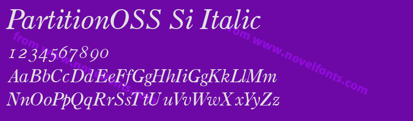 PartitionOSS Si ItalicPreview PartitionOSS Si ItalicPreview