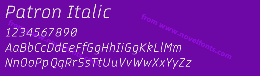 Patron ItalicPreview