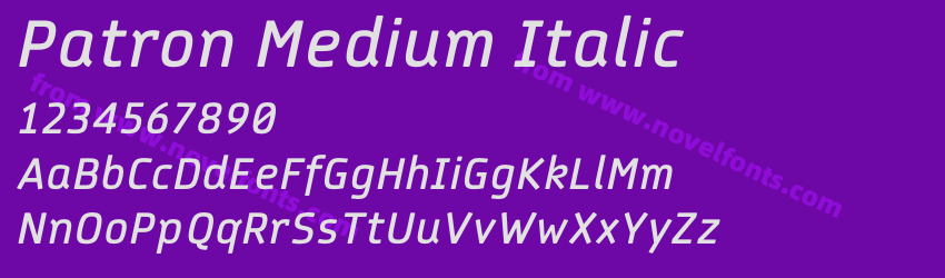 Patron Medium ItalicPreview Patron Medium ItalicPreview