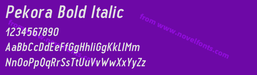 Pekora Bold ItalicPreview Pekora Bold ItalicPreview