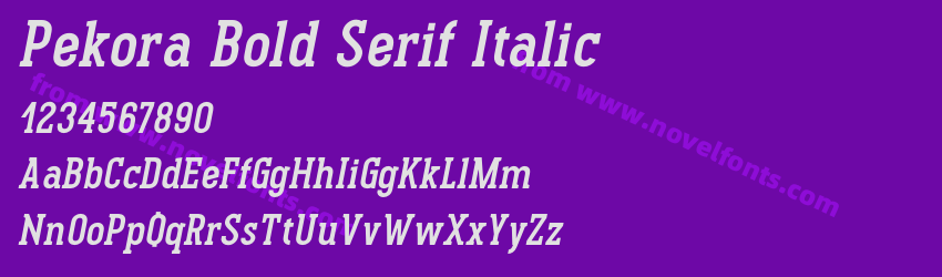 Pekora Bold Serif ItalicPreview Pekora Bold Serif ItalicPreview