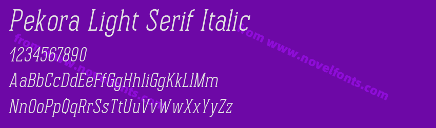Pekora Light Serif ItalicPreview Pekora Light Serif ItalicPreview