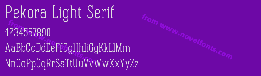 Pekora Light SerifPreview Pekora Light SerifPreview