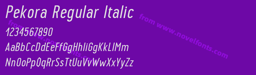 Pekora Regular ItalicPreview Pekora Regular ItalicPreview
