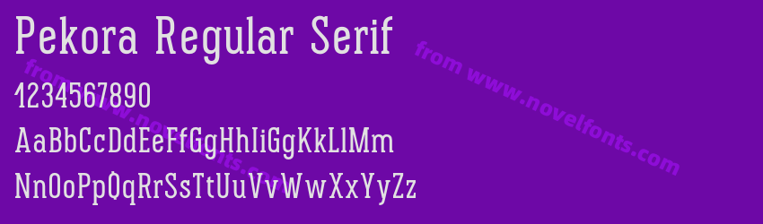 Pekora Regular SerifPreview Pekora Regular SerifPreview