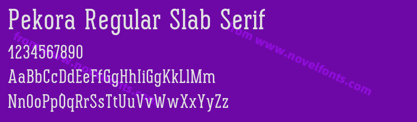 Pekora Regular Slab SerifPreview Pekora Regular Slab SerifPreview