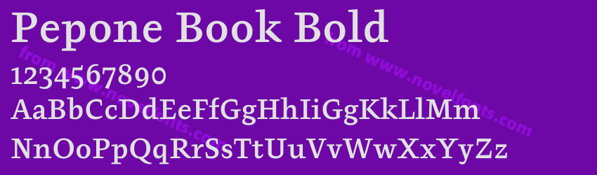 Pepone Book BoldPreview Pepone Book BoldPreview