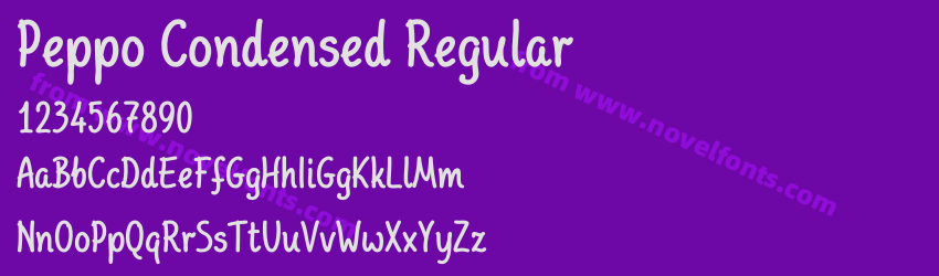Peppo Condensed RegularPreview Peppo Condensed RegularPreview