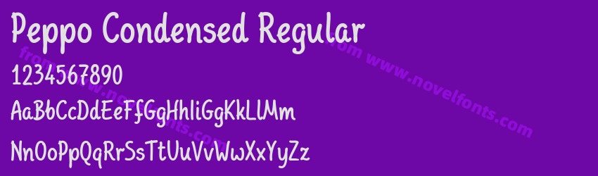 Peppo Condensed RegularPreview Peppo Condensed RegularPreview