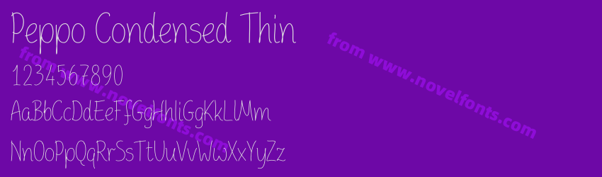 Peppo Condensed ThinPreview Peppo Condensed ThinPreview