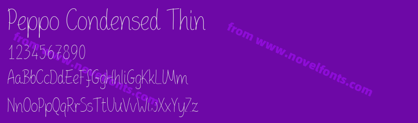 Peppo Condensed ThinPreview Peppo Condensed ThinPreview