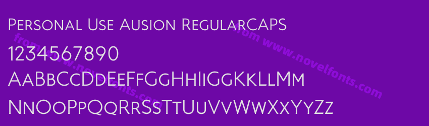 Personal Use Ausion RegularCAPSPreview Personal Use Ausion RegularCAPSPreview