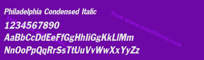 Philadelphia Condensed ItalicPreview Philadelphia Condensed ItalicPreview