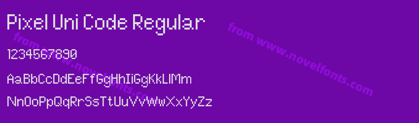 Pixel Uni Code RegularPreview Pixel Uni Code RegularPreview