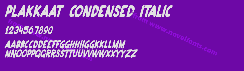 Plakkaat Condensed ItalicPreview Plakkaat Condensed ItalicPreview