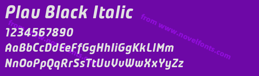 Plau Black ItalicPreview Plau Black ItalicPreview