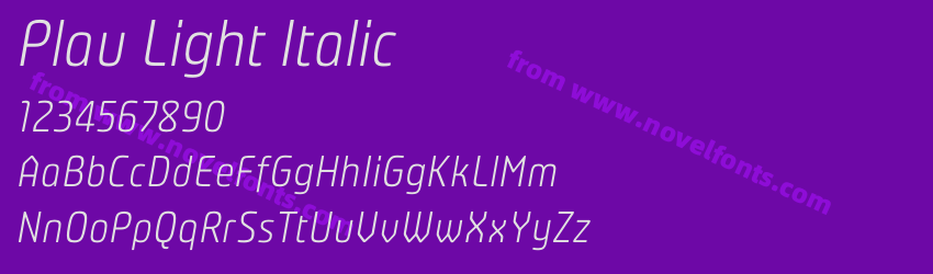 Plau Light ItalicPreview Plau Light ItalicPreview
