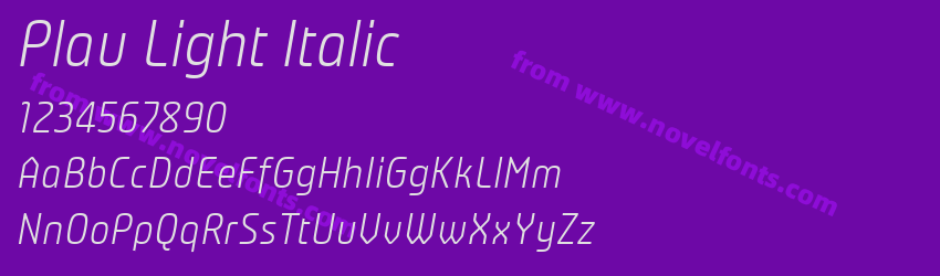 Plau Light ItalicPreview Plau Light ItalicPreview