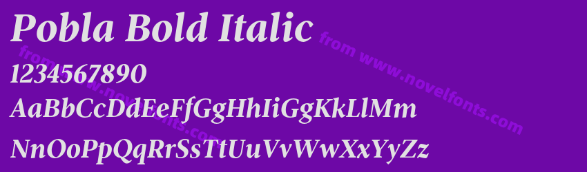 Pobla Bold ItalicPreview Pobla Bold ItalicPreview