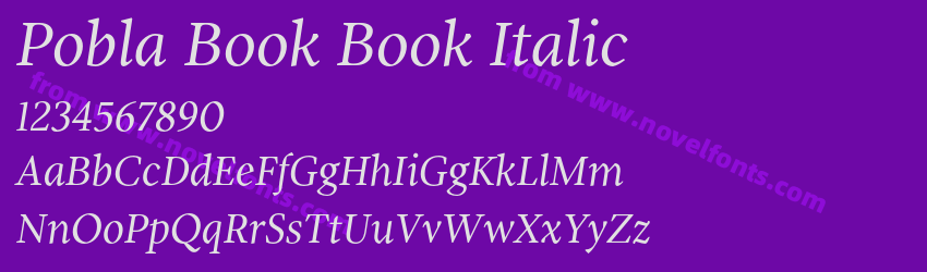 Pobla Book Book ItalicPreview Pobla Book Book ItalicPreview