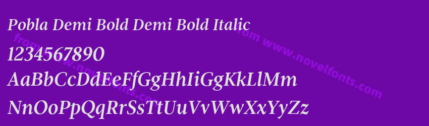 Pobla Demi Bold Demi Bold ItalicPreview Pobla Demi Bold Demi Bold ItalicPreview