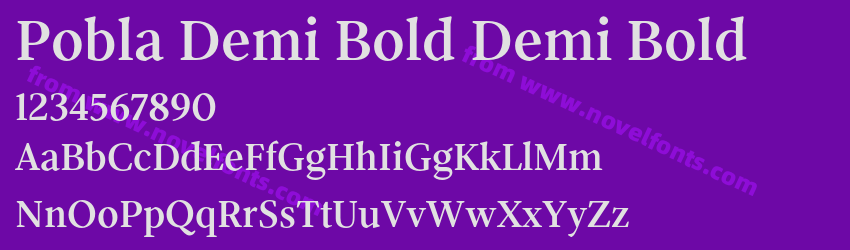 Pobla Demi Bold Demi BoldPreview Pobla Demi Bold Demi BoldPreview