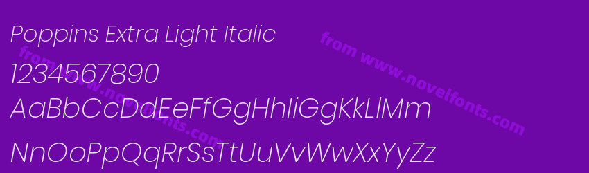 Poppins Extra Light ItalicPreview Poppins Extra Light ItalicPreview