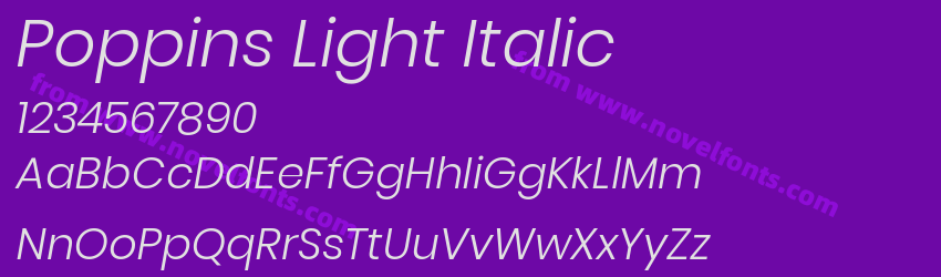 Poppins Light ItalicPreview Poppins Light ItalicPreview