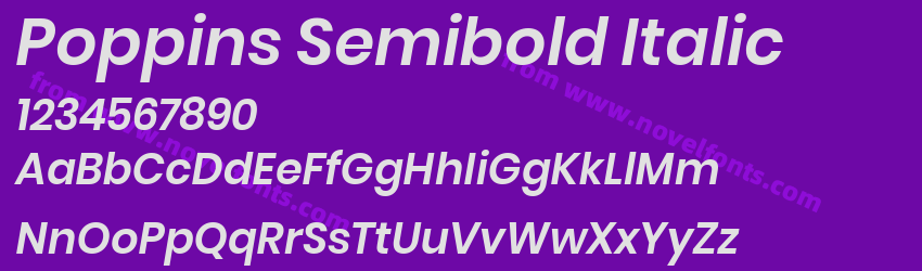 Poppins Semibold ItalicPreview Poppins Semibold ItalicPreview