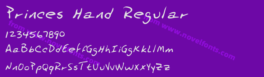 Princes Hand RegularPreview Princes Hand RegularPreview