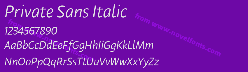Private Sans ItalicPreview Private Sans ItalicPreview