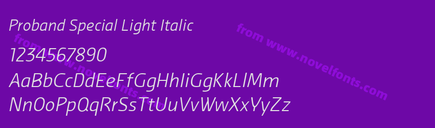 Proband Special Light ItalicPreview Proband Special Light ItalicPreview