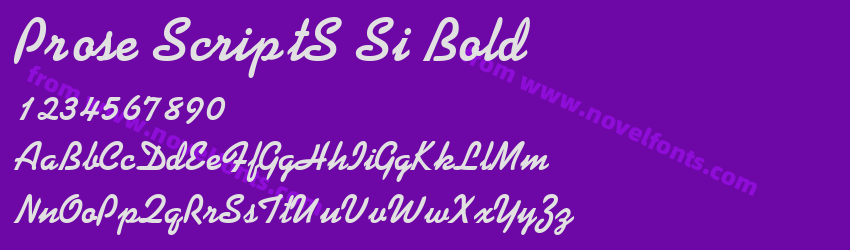 Prose ScriptS Si BoldPreview Prose ScriptS Si BoldPreview