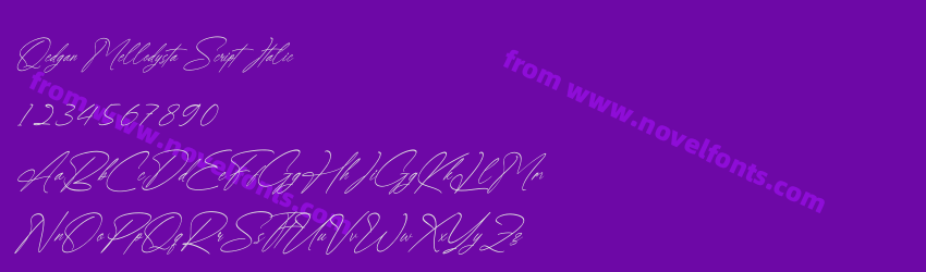 Qedgan Mellodysta Script ItalicPreview