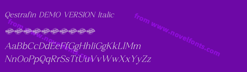 Qestrafin DEMO VERSION ItalicPreview Qestrafin DEMO VERSION ItalicPreview